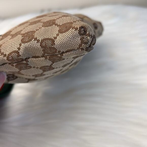 Gucci GG Pattern Waist Pouch Sherry Line web GG Brown Canvas Bag - Picture 5 of 9